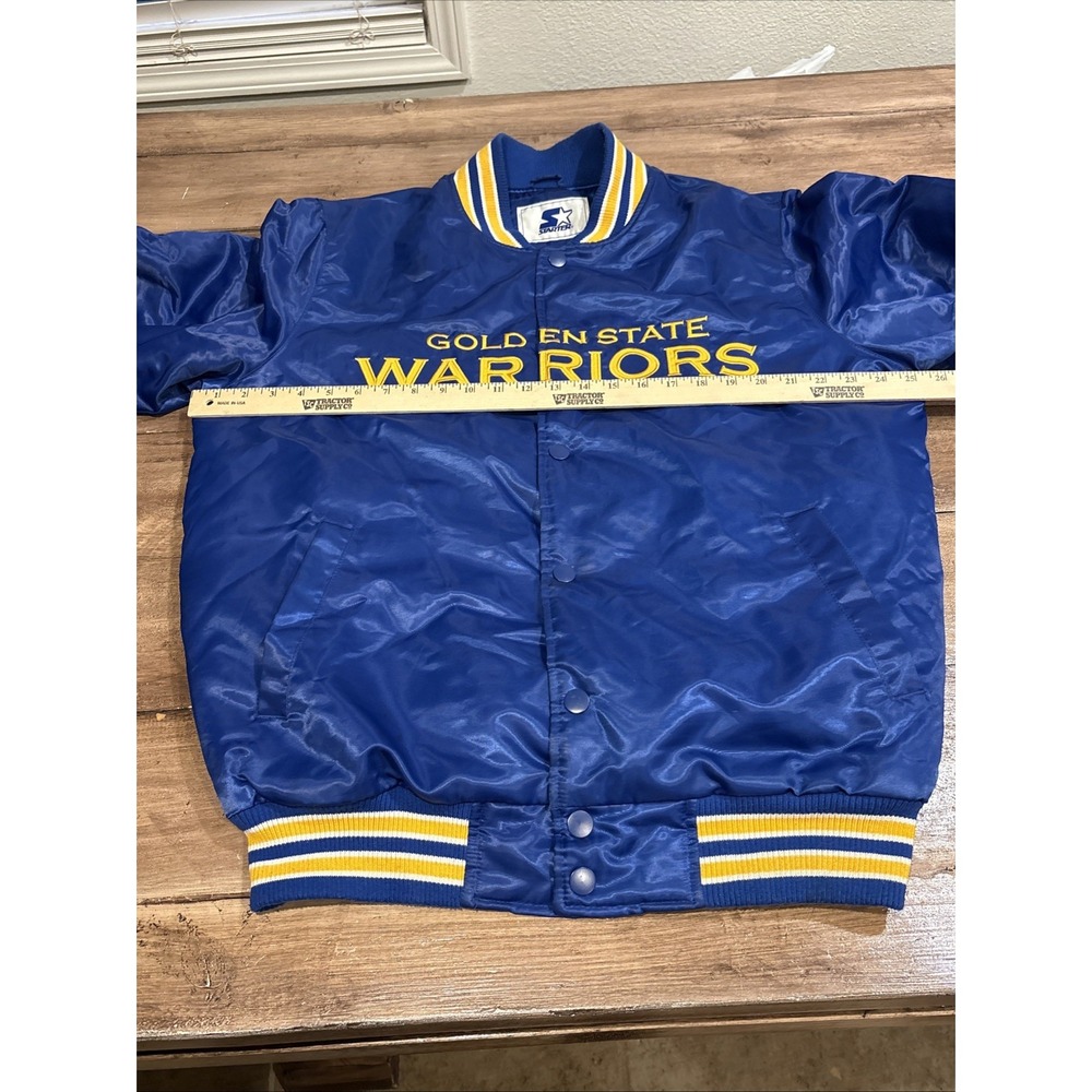 Starter Golden State Warriors Satin Bomber Jacket Sz Large‎ Vintage - Picture 9 of 16